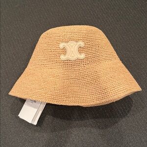 Celine Beige Woven Bucket Hat sold out
